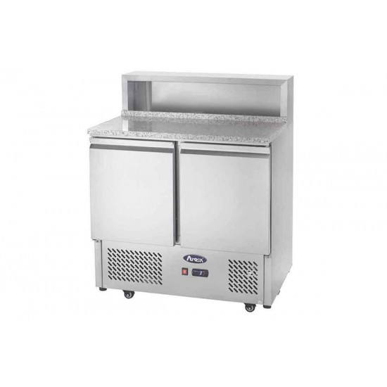 Meuble à pizzas compact 2 portes plan granit ESL3831GR – Atosa-mondialchr.com