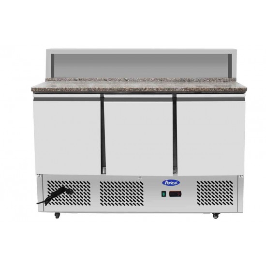 Meuble à pizzas compact 3 portes plan granit ESL3854GR Atosa-mondialchr.com