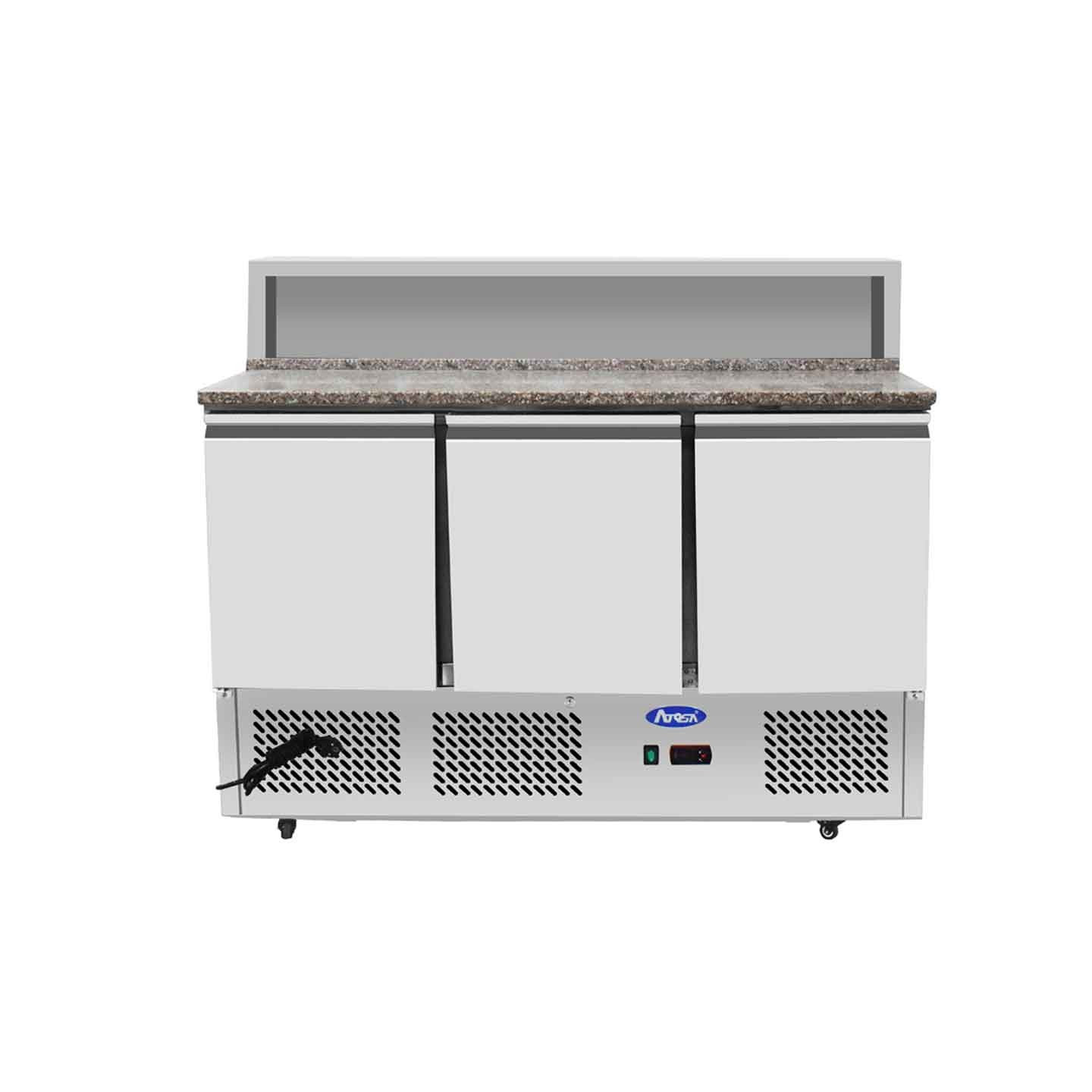 Meuble à pizzas compact 3 portes plan granit ESL3854GR Atosa-mondialchr.com