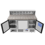 Meuble à pizzas compact 3 portes plan granit ESL3854GR Atosa-mondialchr.com
