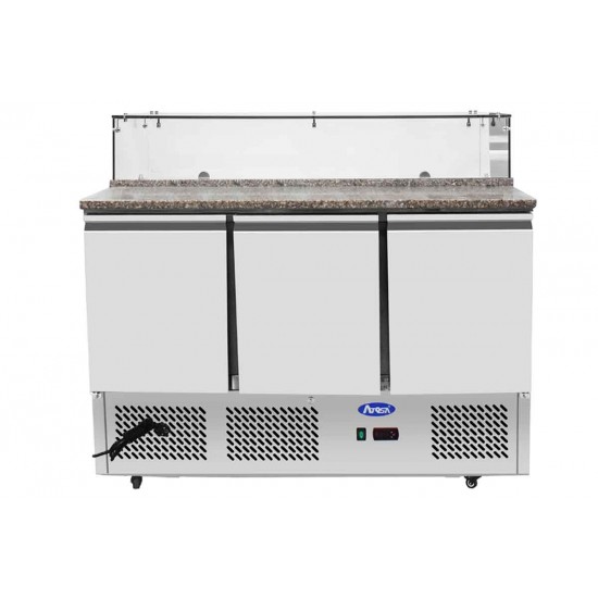 Meuble à pizzas 3 portes 380L plan granit ESL3864GR Atosa -mondialchr.com