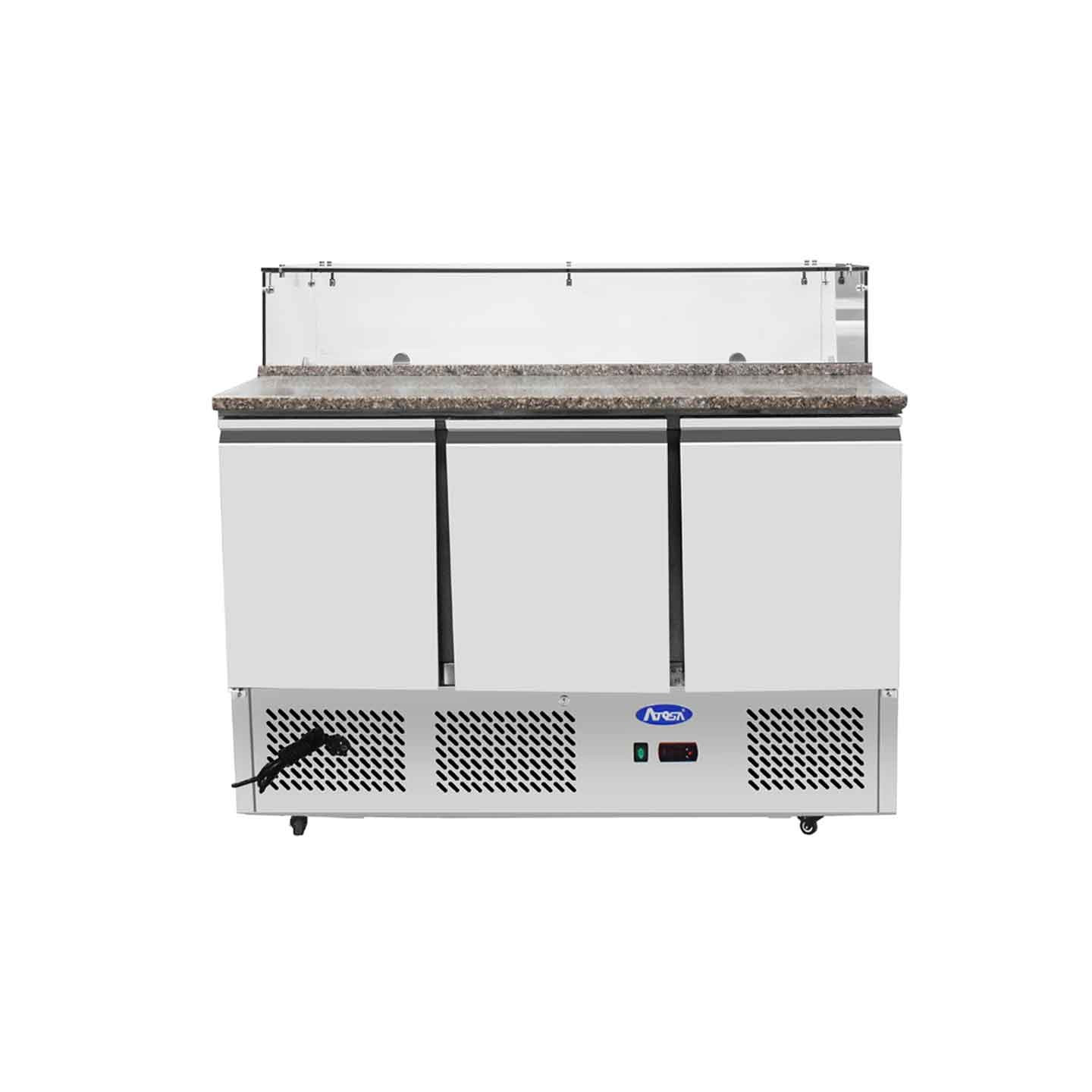 Meuble à pizzas 3 portes 380L plan granit ESL3864GR Atosa -mondialchr.com