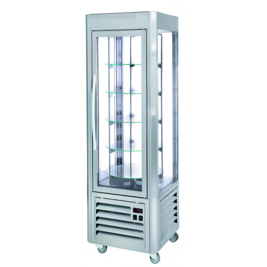 Vitrine réfrigérée 4 faces vitrées- Rotative- 360L froid positif