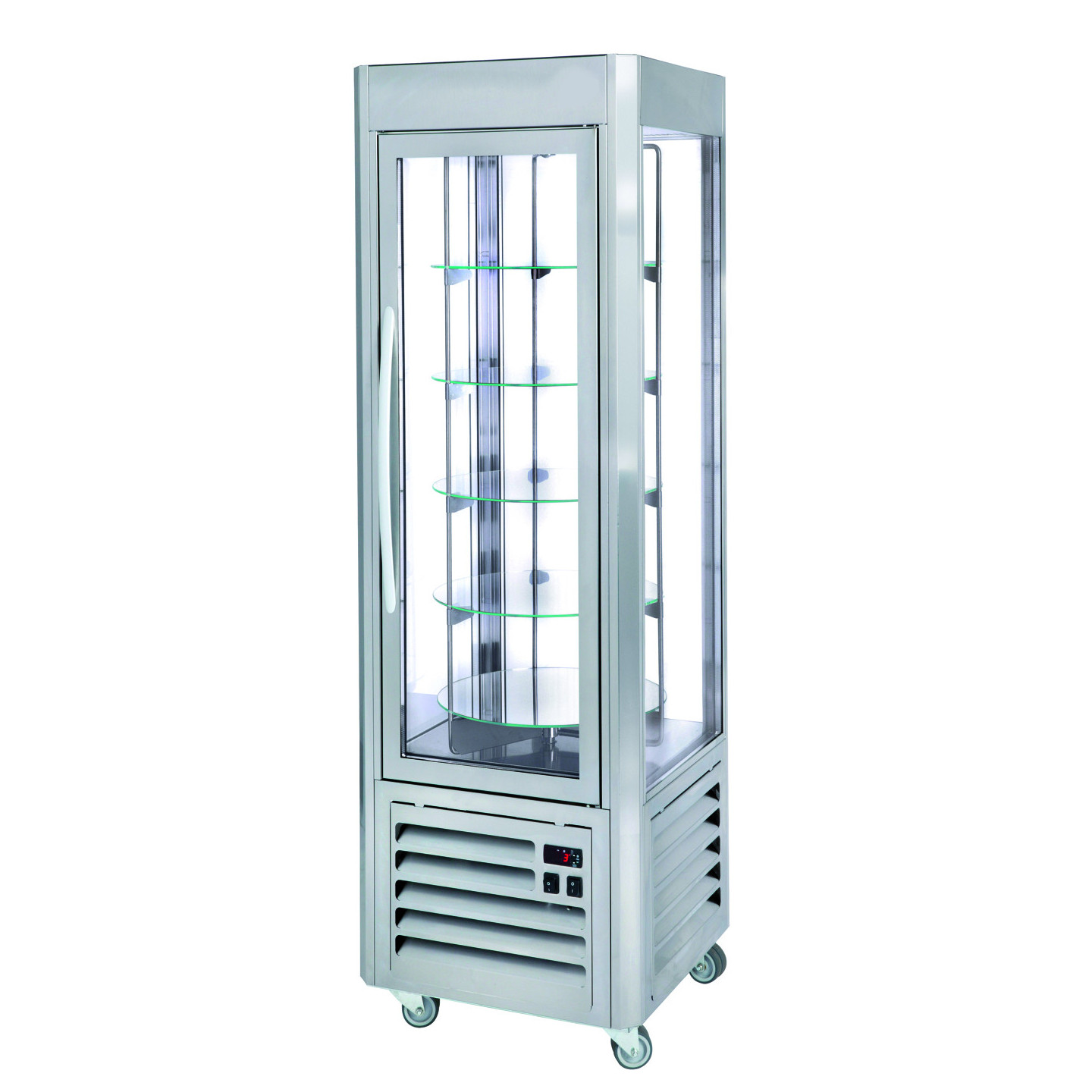 Vitrine réfrigérée 4 faces vitrées- Rotative- 360L froid positif