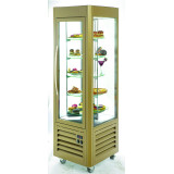 Vitrine réfrigérée 4 faces vitrées- Rotative- 360L froid positif