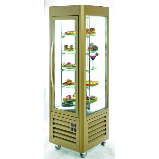 Vitrine réfrigérée 4 faces vitrées- Rotative- 360L froid positif