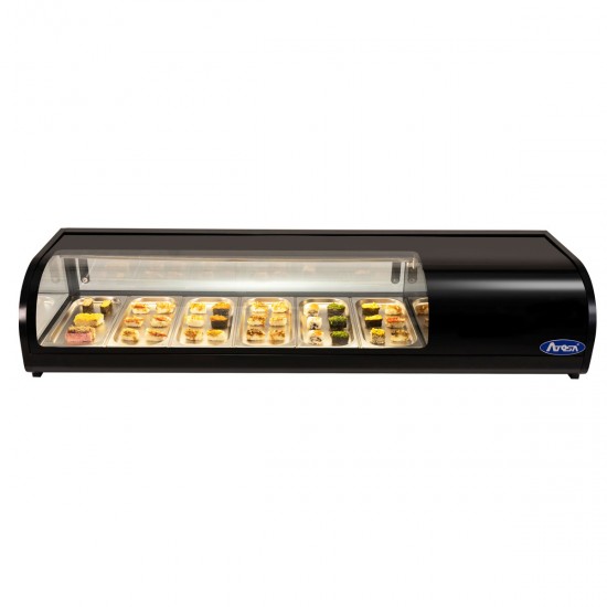 Vitrine à sushi pro 6 bacs GN1/3 L1530 75L WLS-75L Atosa-mondialchr.com
