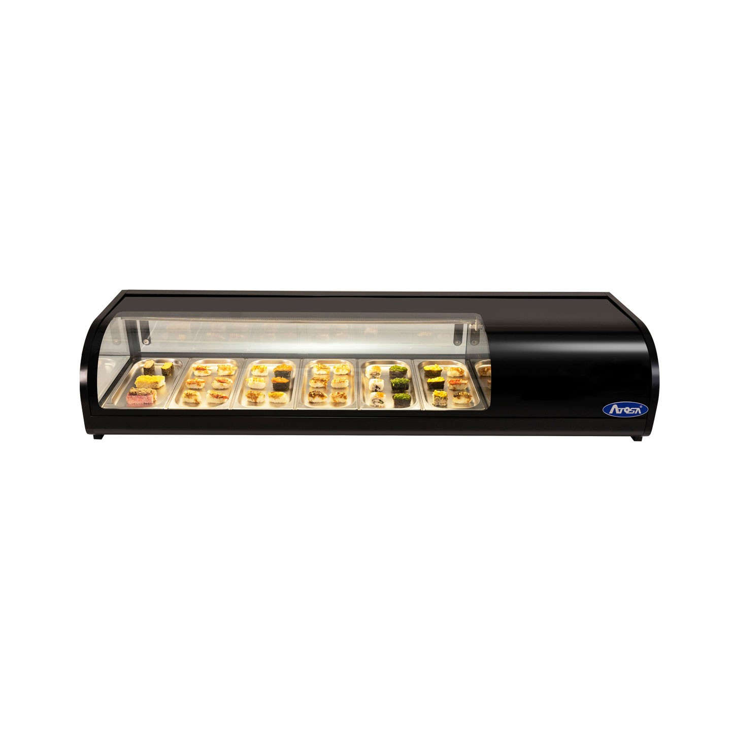 Vitrine à sushi pro 6 bacs GN1/3 L1530 75L WLS-75L Atosa-mondialchr.com