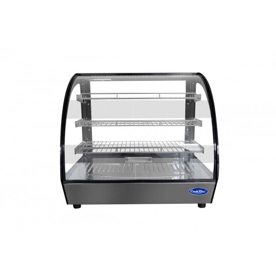 Vitrine chauffante bombée pro 160L WHY160L-B Atosa-mondialchr.com
