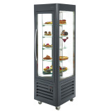 Vitrine réfrigérée 4 faces vitrées- Rotative- 360L froid positif