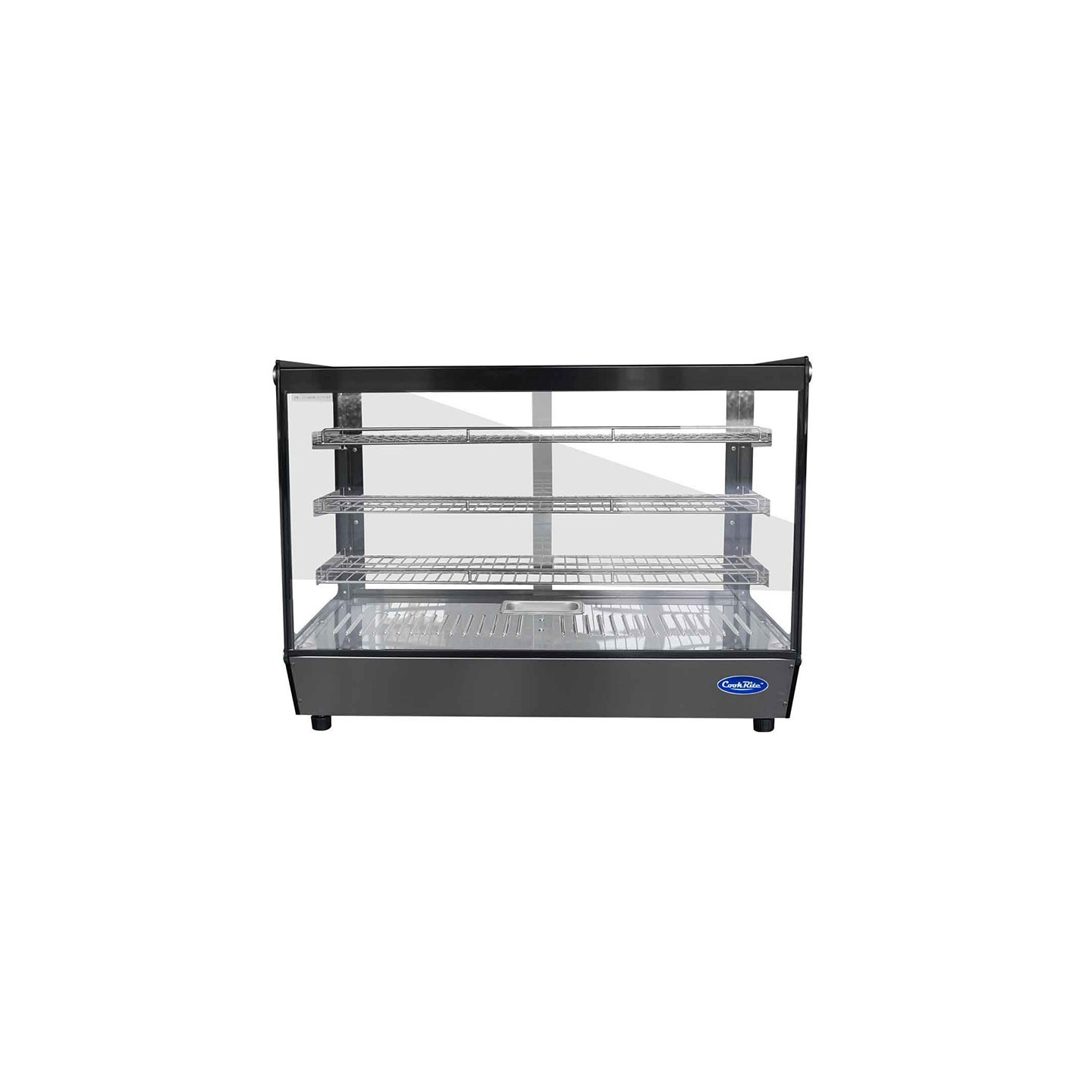 Vitrine chauffante droite de comptoir 200L WHF200L-B Atosa-mondialchr.com