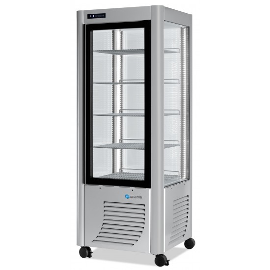 Vitrine réfrigérée 4 faces vitrées- Fixe- 400L froid positif-SCAIOLA