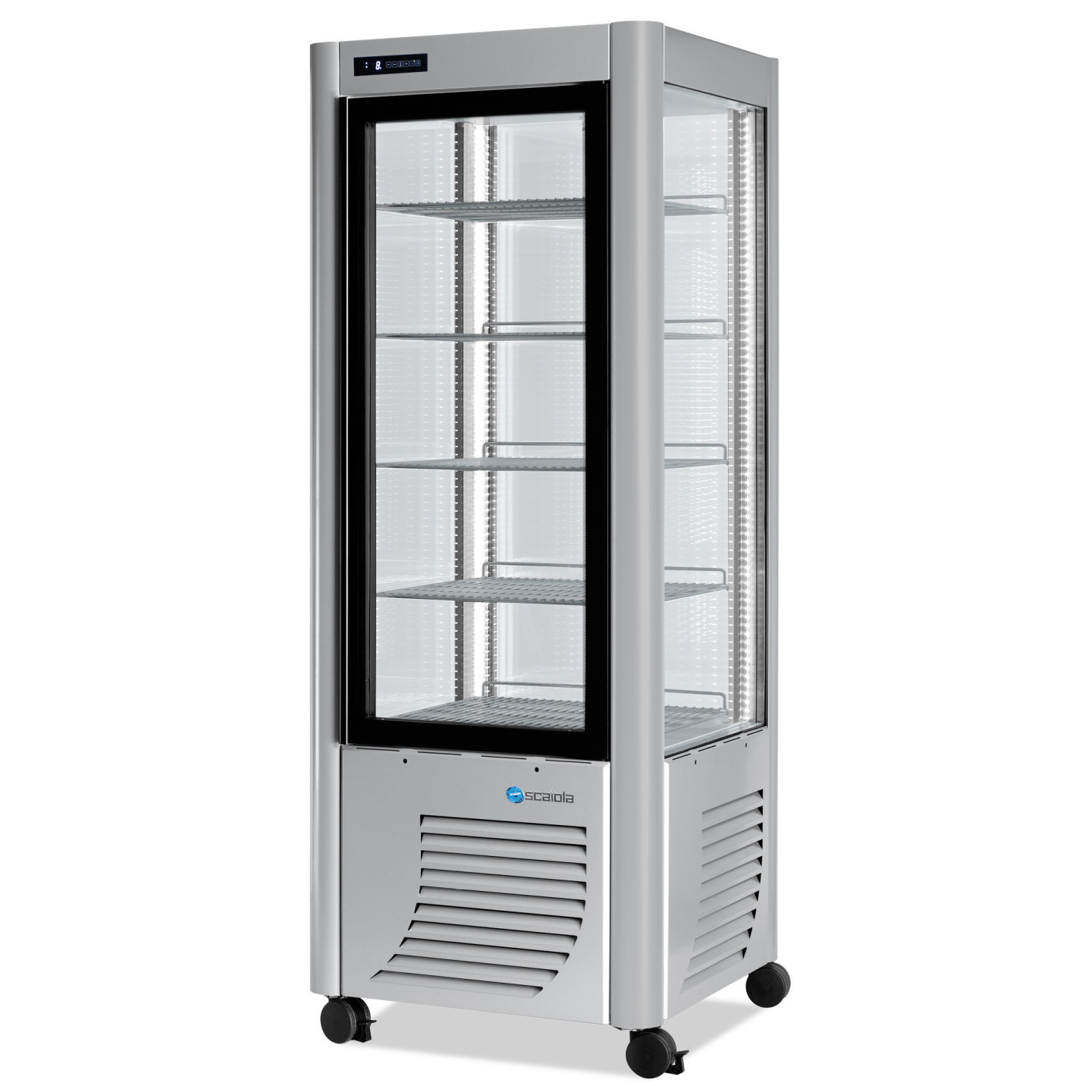 Vitrine réfrigérée 4 faces vitrées- Fixe- 400L froid positif-SCAIOLA
