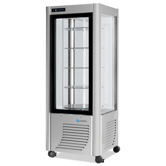 Vitrine réfrigérée 4 faces vitrées- Rotatif- 400L froid positif-SCAIOLA