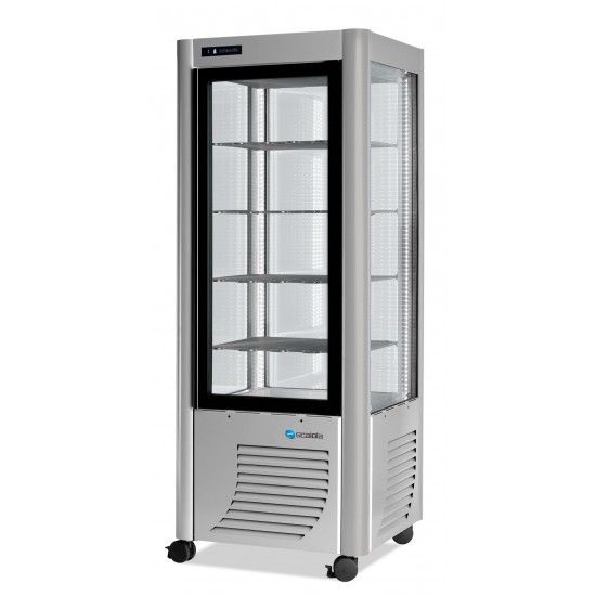 Vitrine réfrigérée 4 faces vitrées- FIXE- 400L froid négatif-SCAIOLA