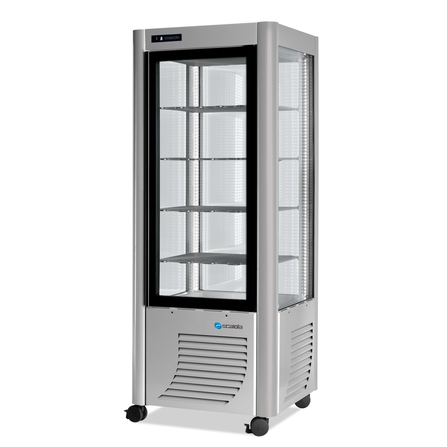 Vitrine réfrigérée 4 faces vitrées- FIXE- 400L froid négatif-SCAIOLA