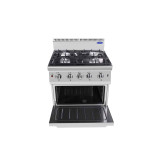 Fourneau gaz Pro P700 4 feux avec four AT7G4BO-2 Atosa -mondialchr.com