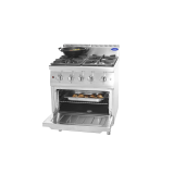 Fourneau gaz Pro P700 4 feux avec four AT7G4BO-2 Atosa -mondialchr.com