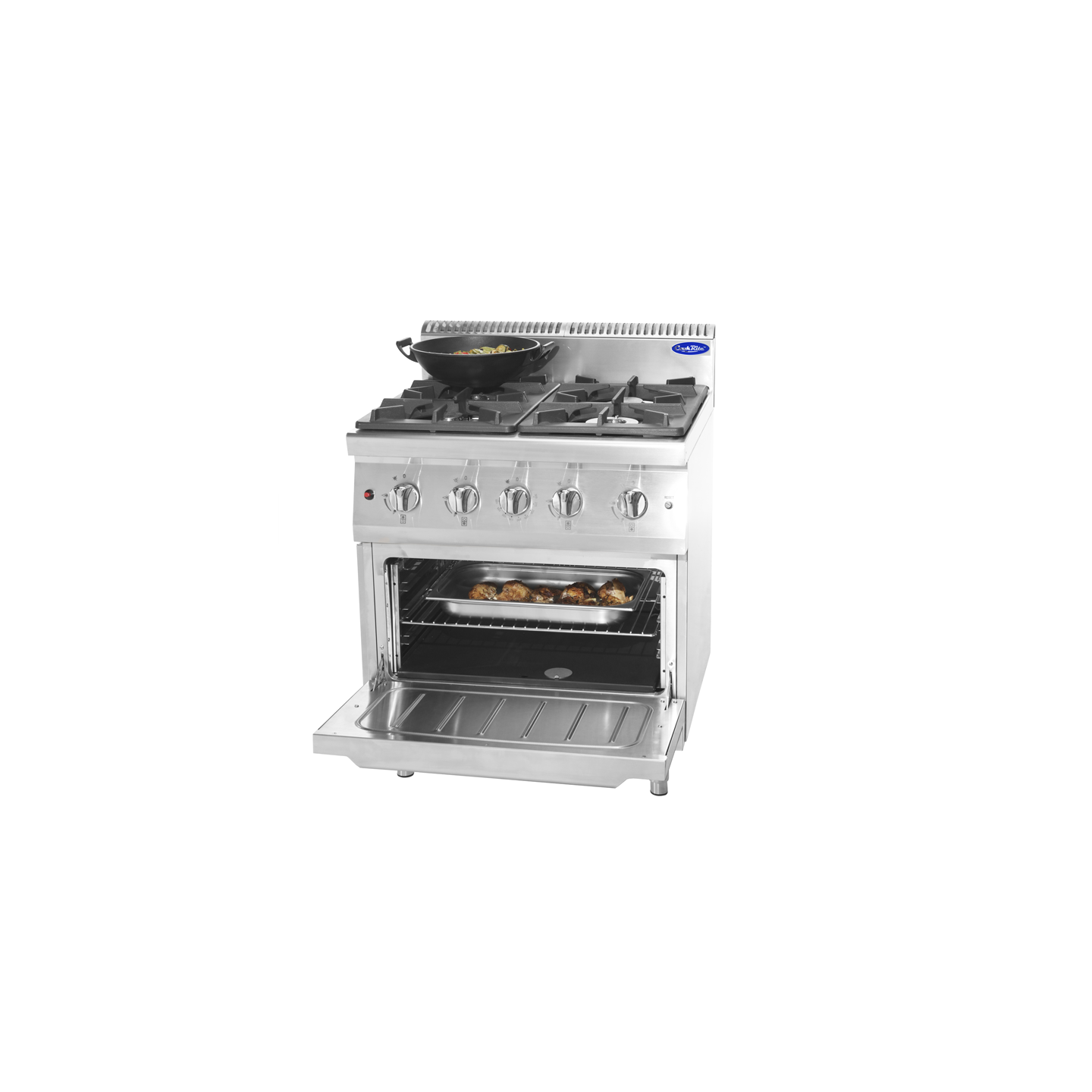 Fourneau gaz Pro P700 4 feux avec four AT7G4BO-2 Atosa -mondialchr.com