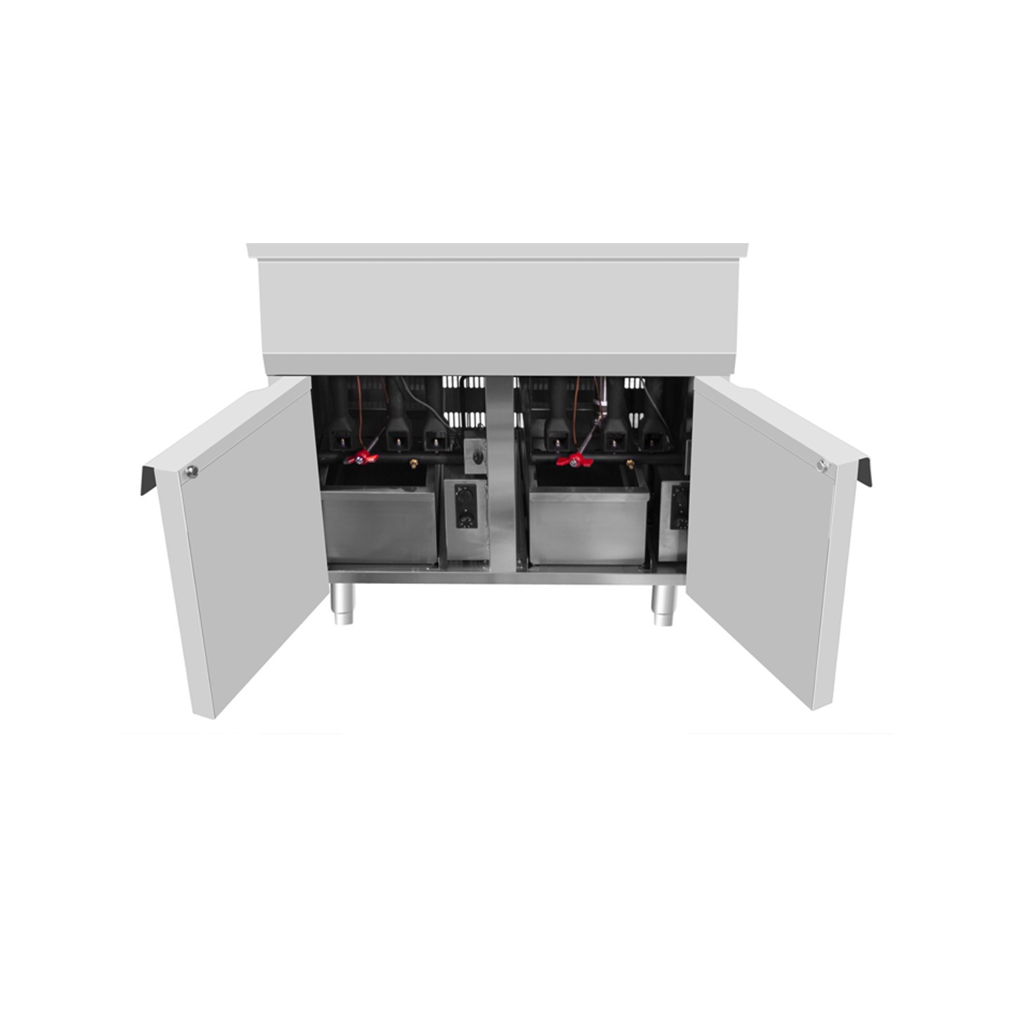 Friteuse gaz sur coffre 2x16L 2 paniers P700 AT7G8F-F Atosa -mondialchr.com