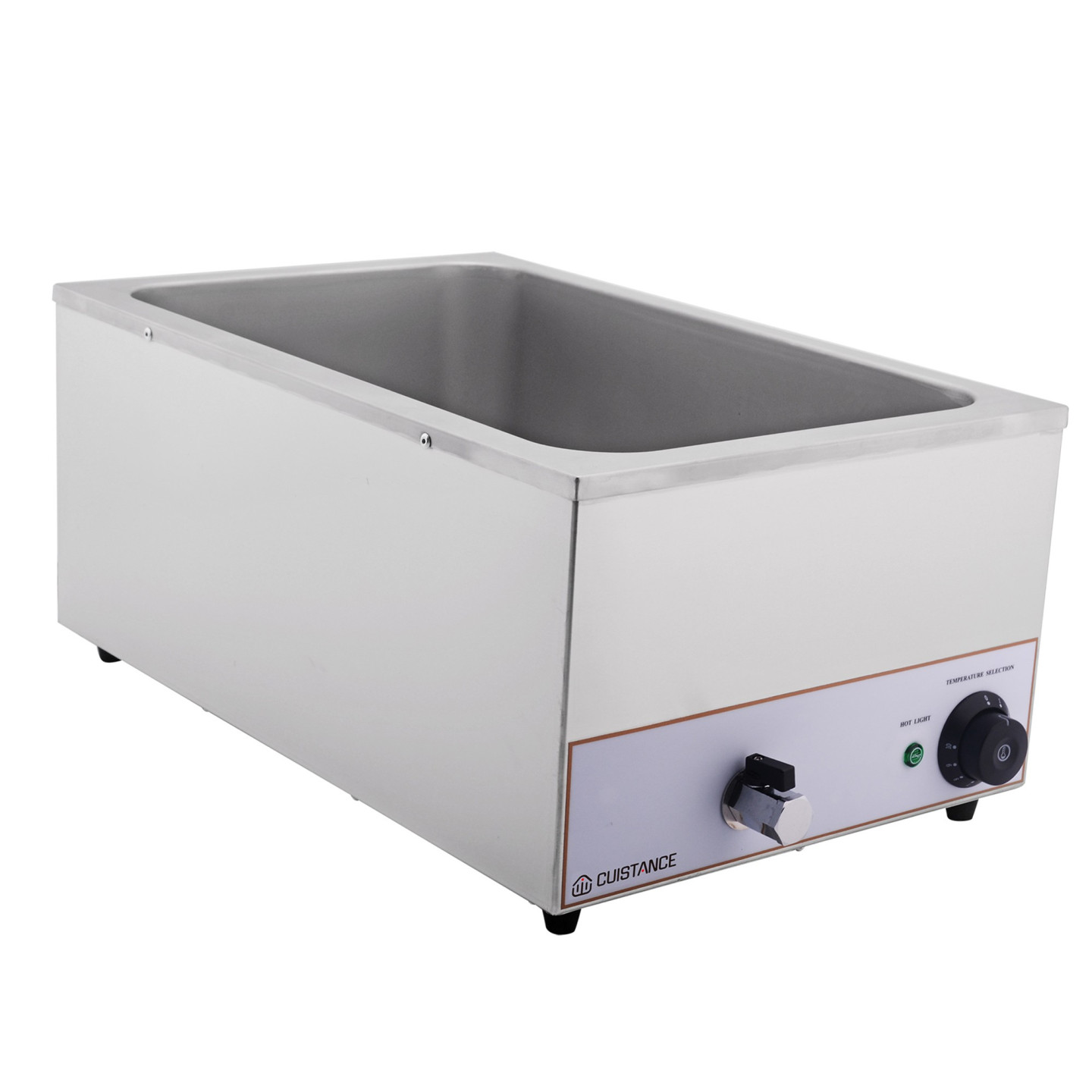 Bain marie en inox GN11 avec robinet de vidange Cuistance-mondialchr.com
