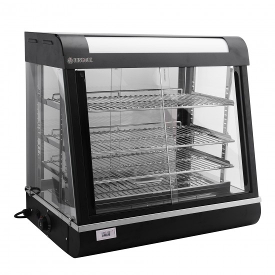 Vitrine chauffante de comptoir noire 110L Cuistance-mondialchr.com