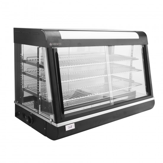 Vitrine chauffante de comptoir noire 150L Cuistance-mondialchr.com