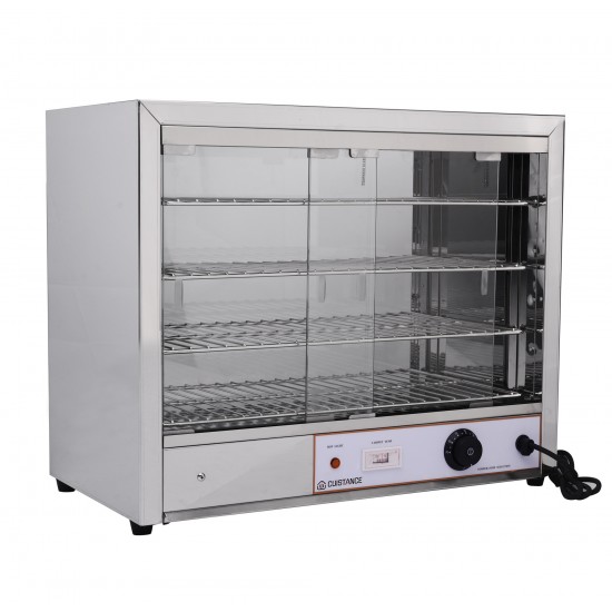 Vitrine chauffante de comptoir en inox L640mm Cuistance-mondialchr.com