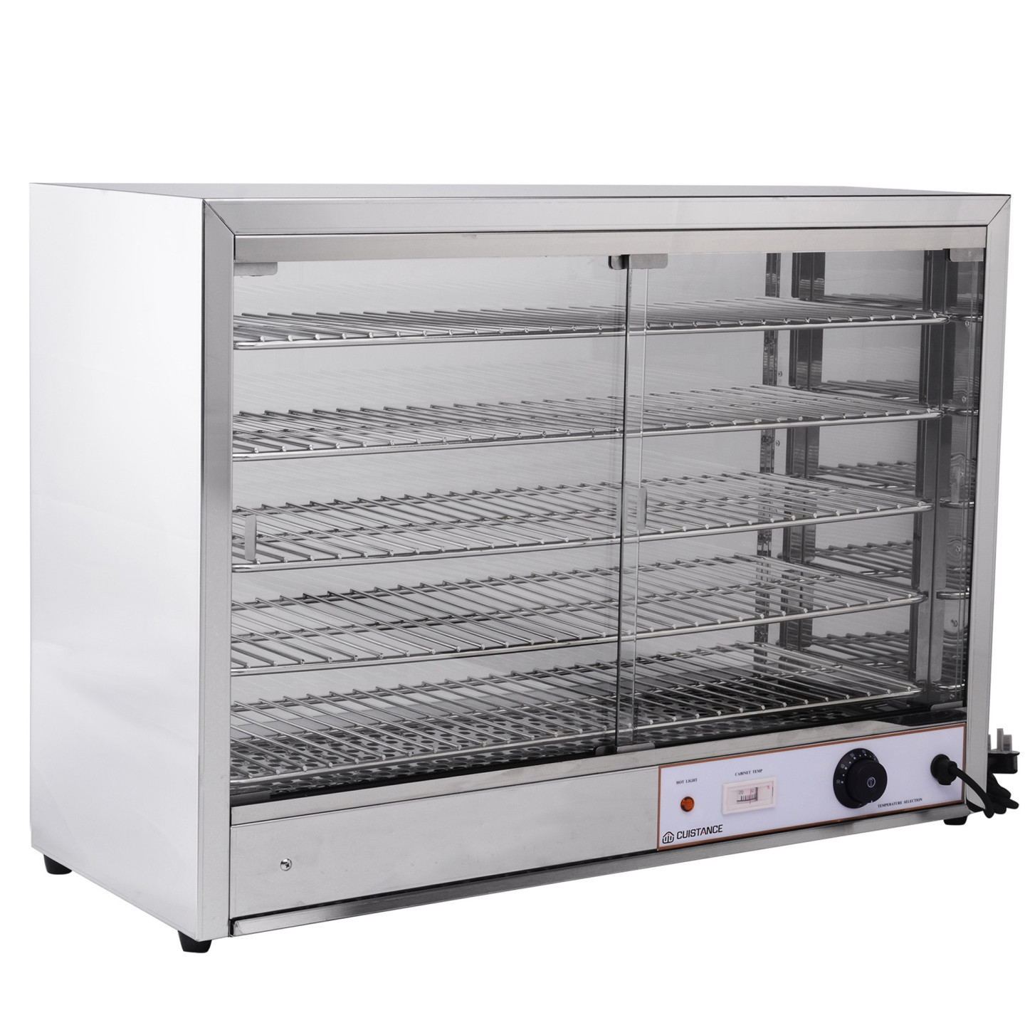 Vitrine chauffante de comptoir en inox L865mm Cuistance-mondialchr.com