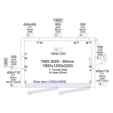 Chambre froide positive H2200mm 2P en verre Combisteel-mondialchr.com