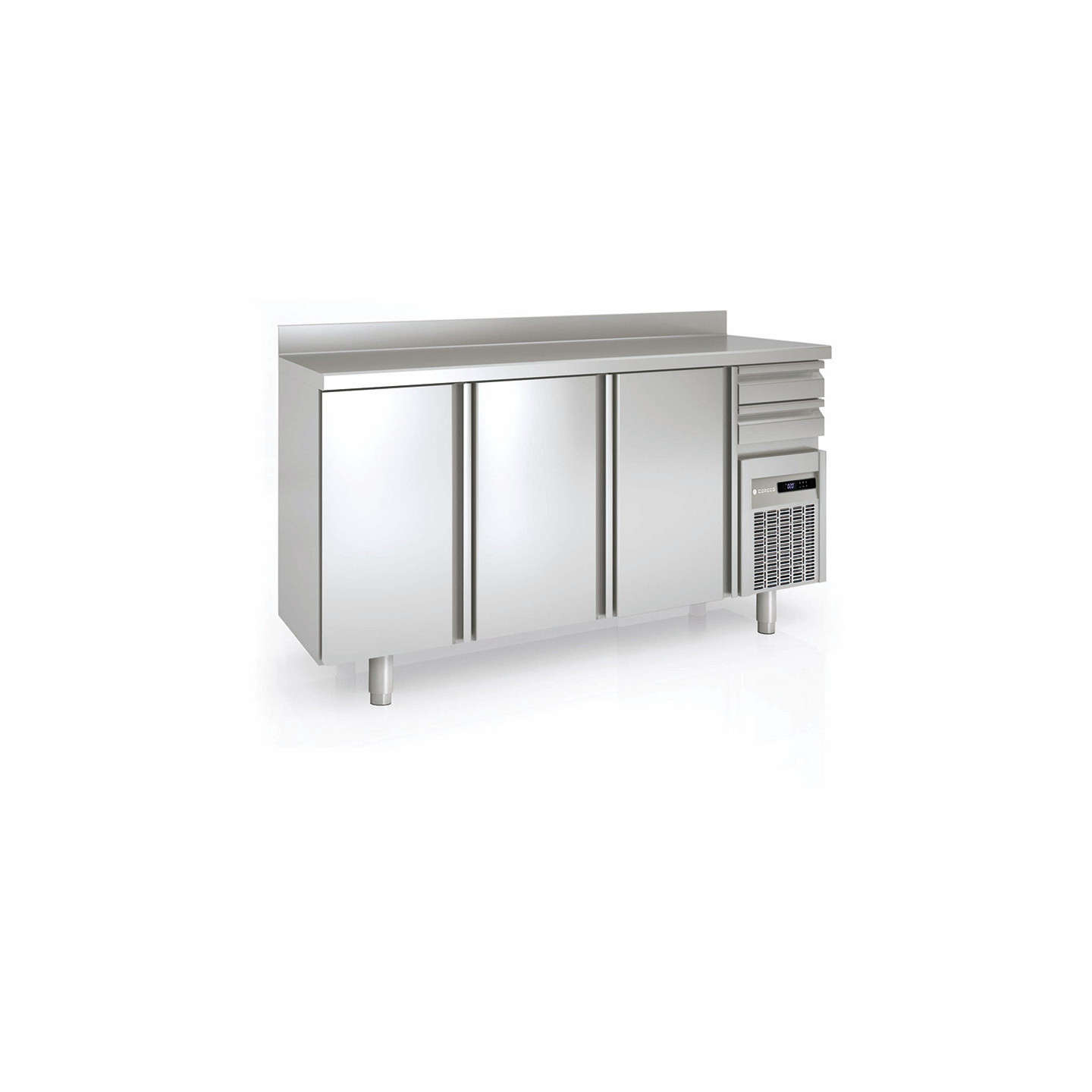 ARRIÈRE BAR 600 POSITIF 4 PORTES ET 3 TIROIRS NEUTRES-CORECO