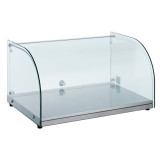 Vitrine d'exposition neutre vitrée courbe 25L Combisteel-mondialchr.com