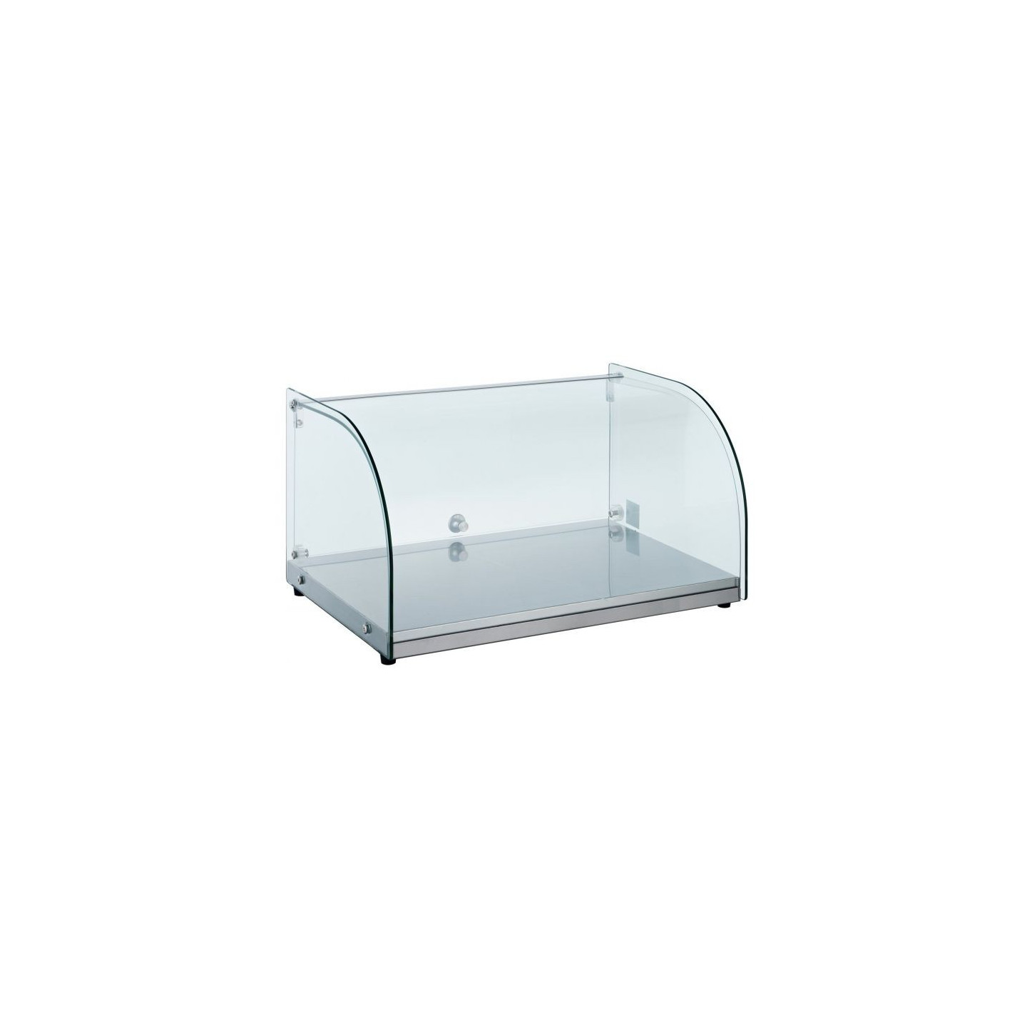 Vitrine d'exposition neutre vitrée courbe 25L Combisteel-mondialchr.com