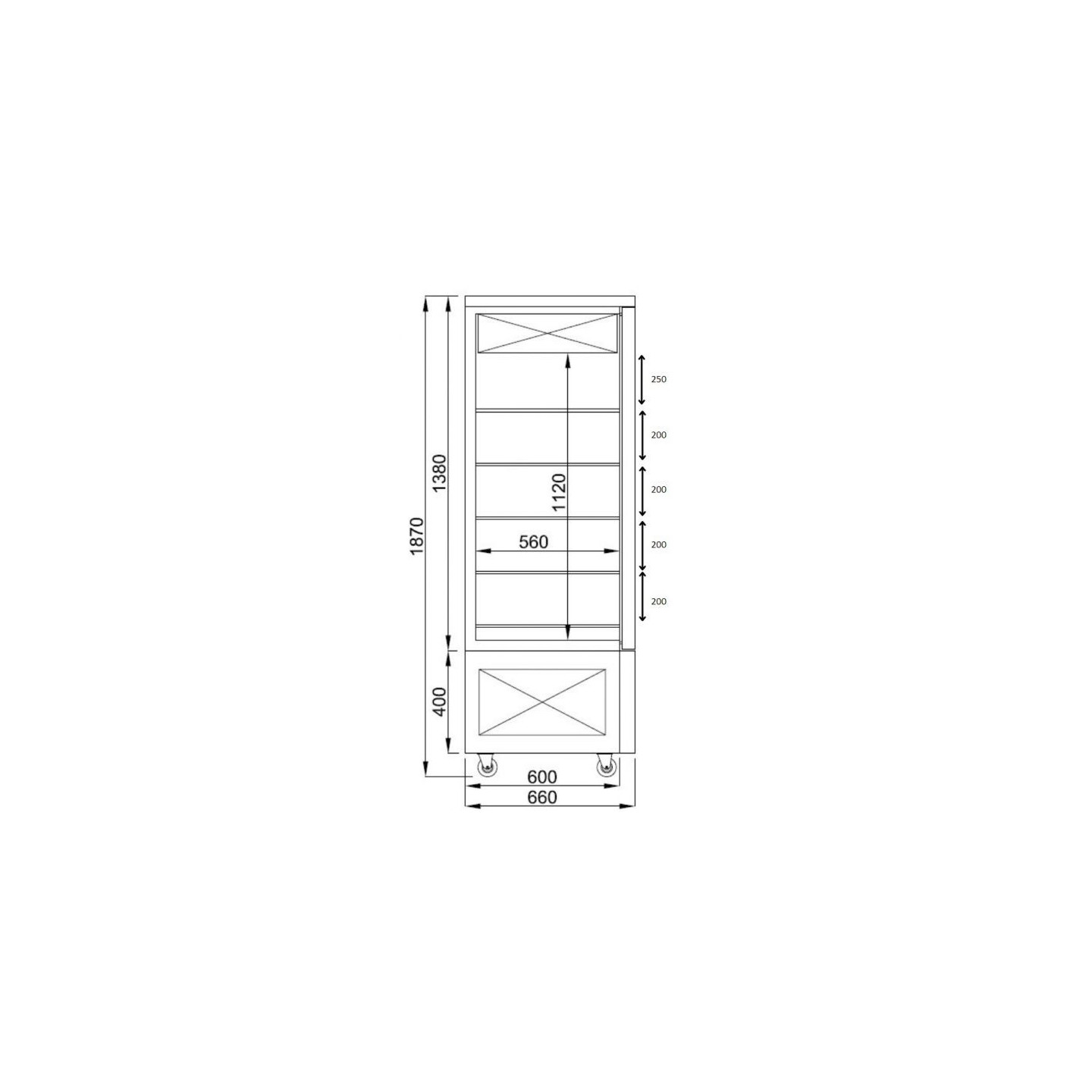 Vitrine de pâtisserie réfrigérée 400L Combisteel-mondialchr.com