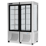 Vitrine réfrigérée 4 faces vitrées Double Fixe/Rotative 800L SCAIOLA