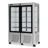Vitrine réfrigérée Négative 4 faces vitrées Double Fixe/Fixe 800L SCAIOLA