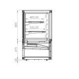 Vitrine réfrigérée positive vitrée 600L Combisteel-mondialchr.com