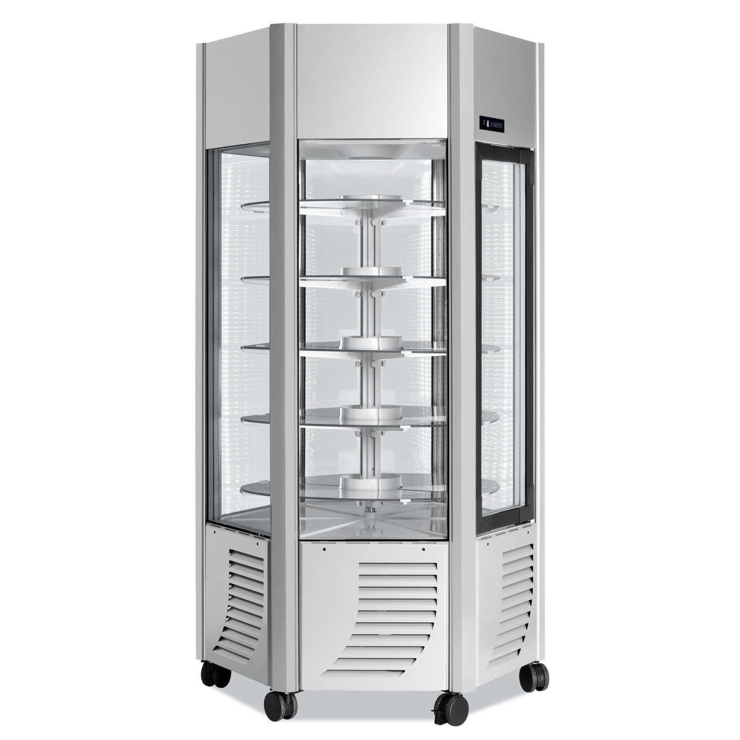 Vitrine réfrigérée ERGE 6 faces vitrées- Rotative- 600L froid négatif-SCAIOLA