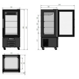 Vitrine de pâtisserie réfrigérée 1500mm 280L Combisteel-mondialchr.com