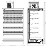 Vitrine réfrigérée murale MAX positive 4P Remote Combisteel-mondialchr.com