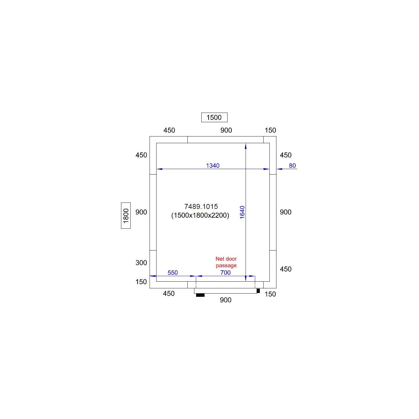 Chambre froide positive H2200 P1800 Combisteel-mondialchr.com