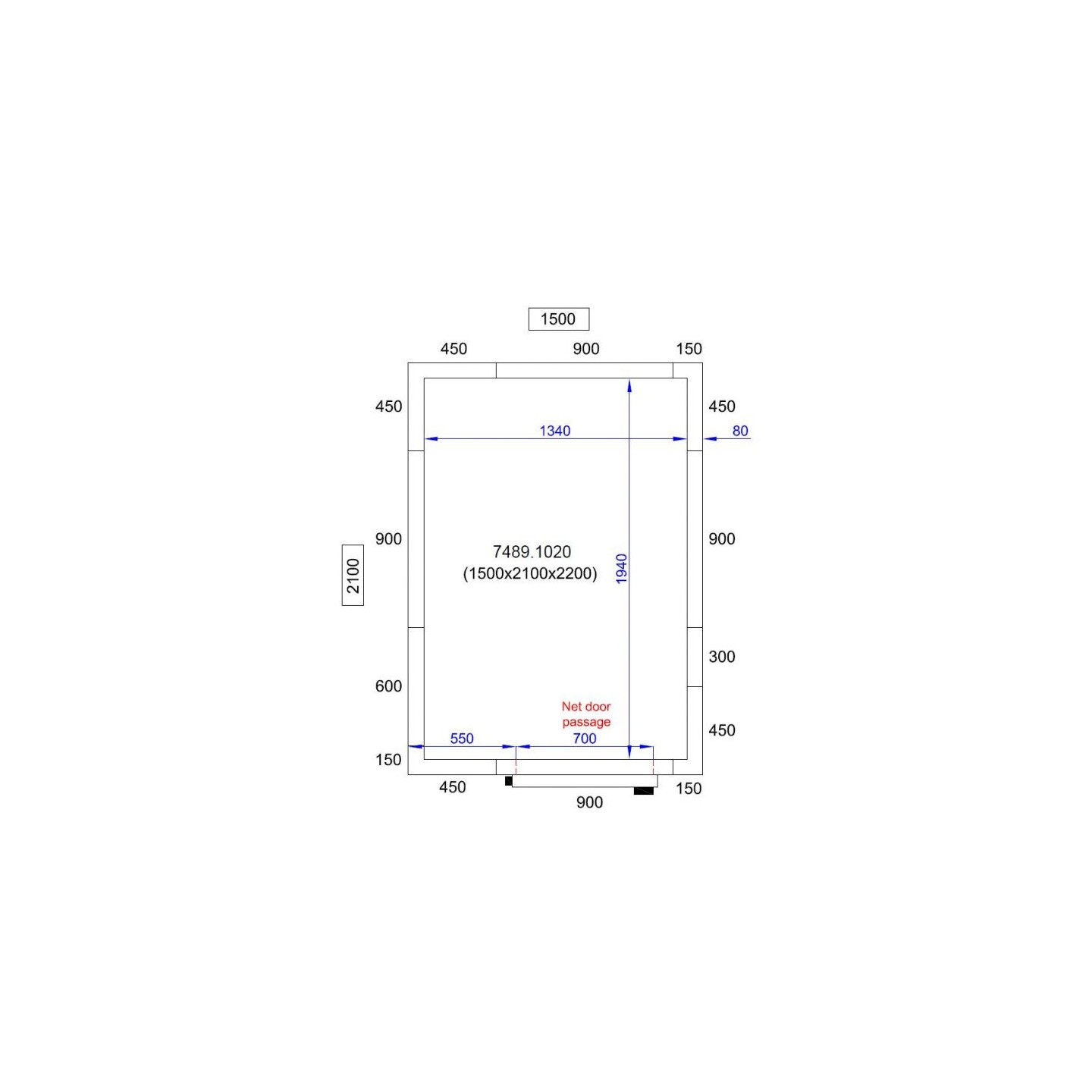 Chambre froide positive H2200 P2100 Combisteel-mondialchr.com