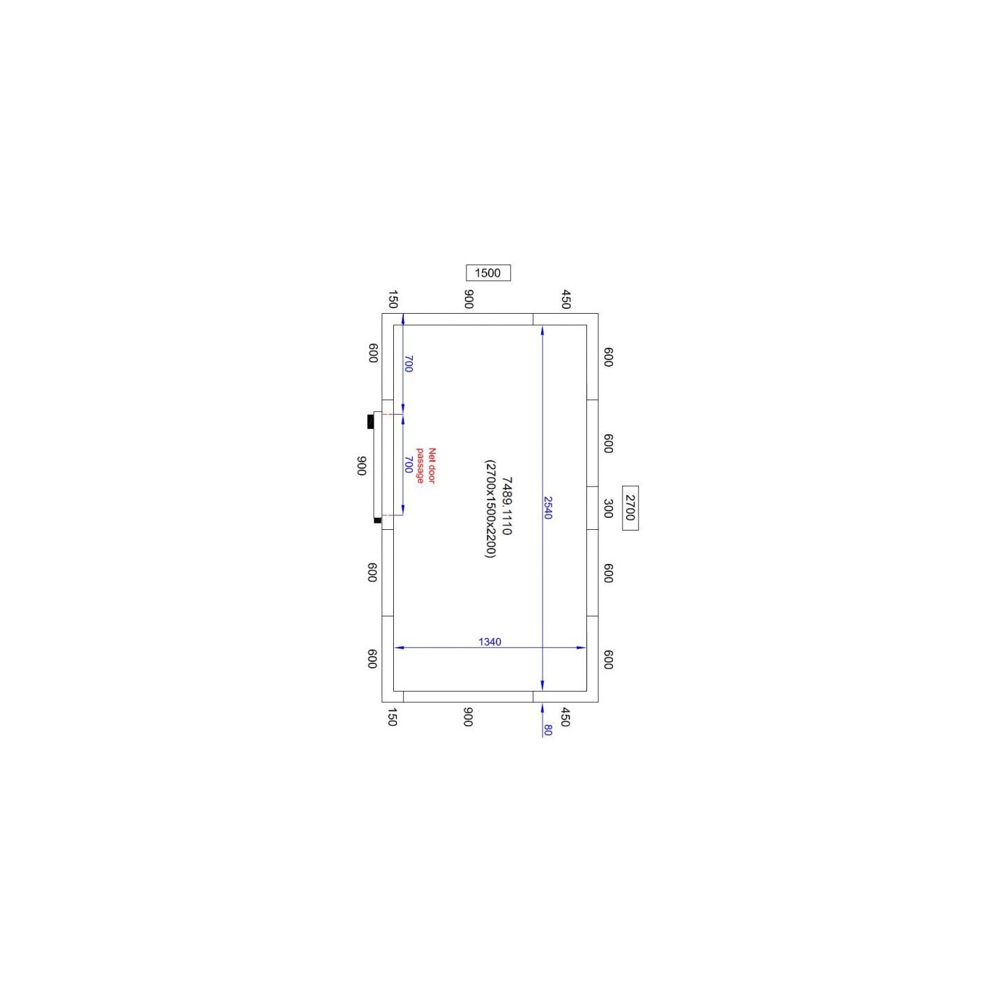 Chambre froide positive H2200 P1500 Combisteel-mondialchr.com