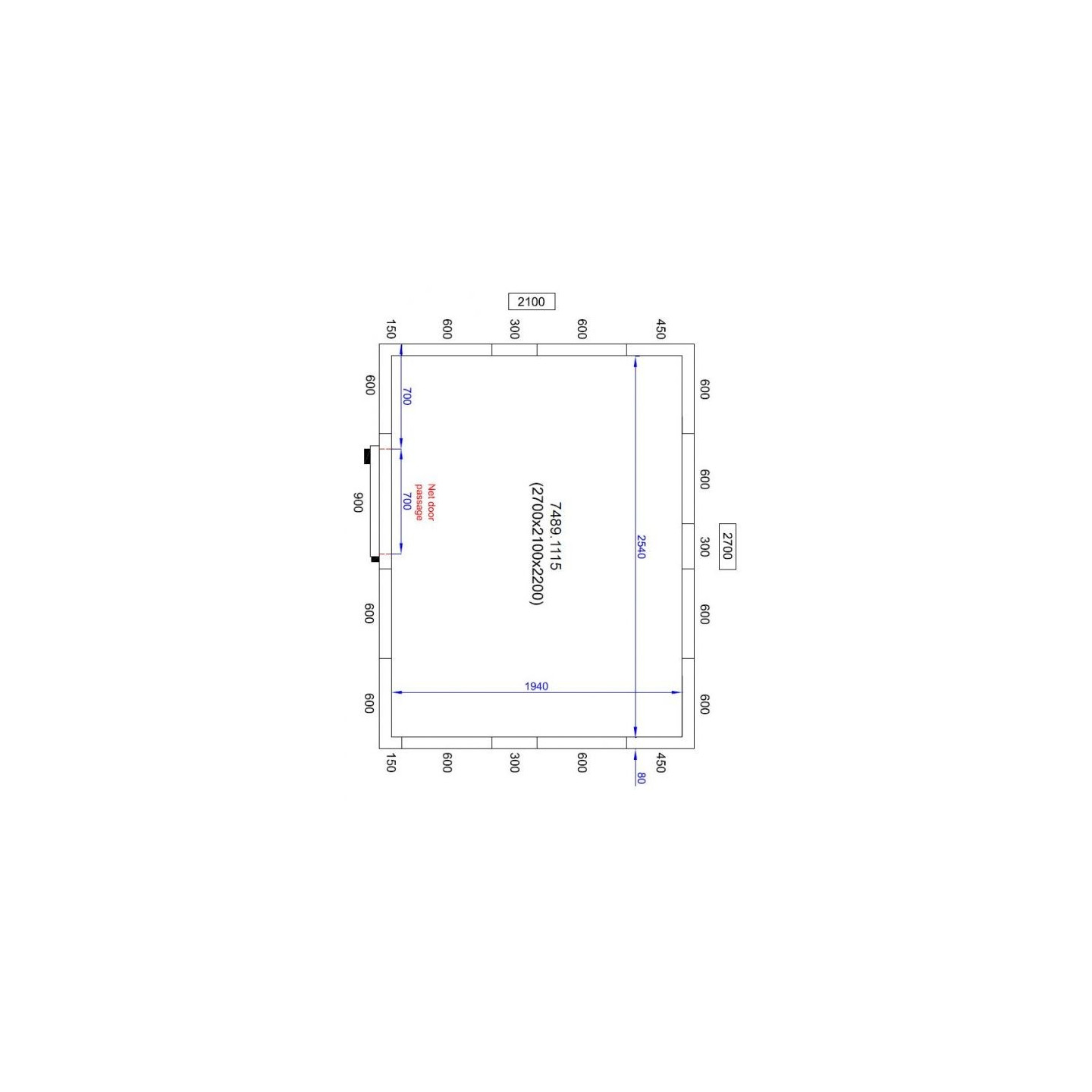 Chambre froide positive H2200 P2100 Combisteel-mondialchr.com