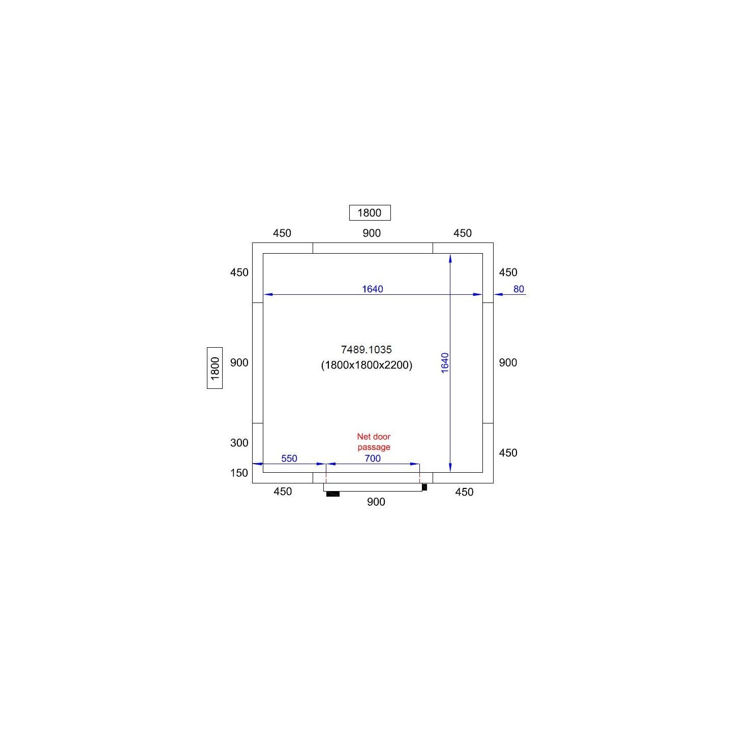 Chambre froide négative H2200 P1800 Combisteel-mondialchr.com