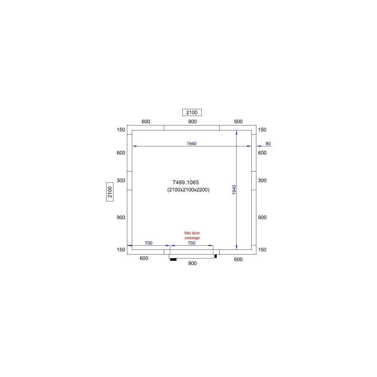 Chambre froide négative H2200 P2100 Combisteel-mondialchr.com