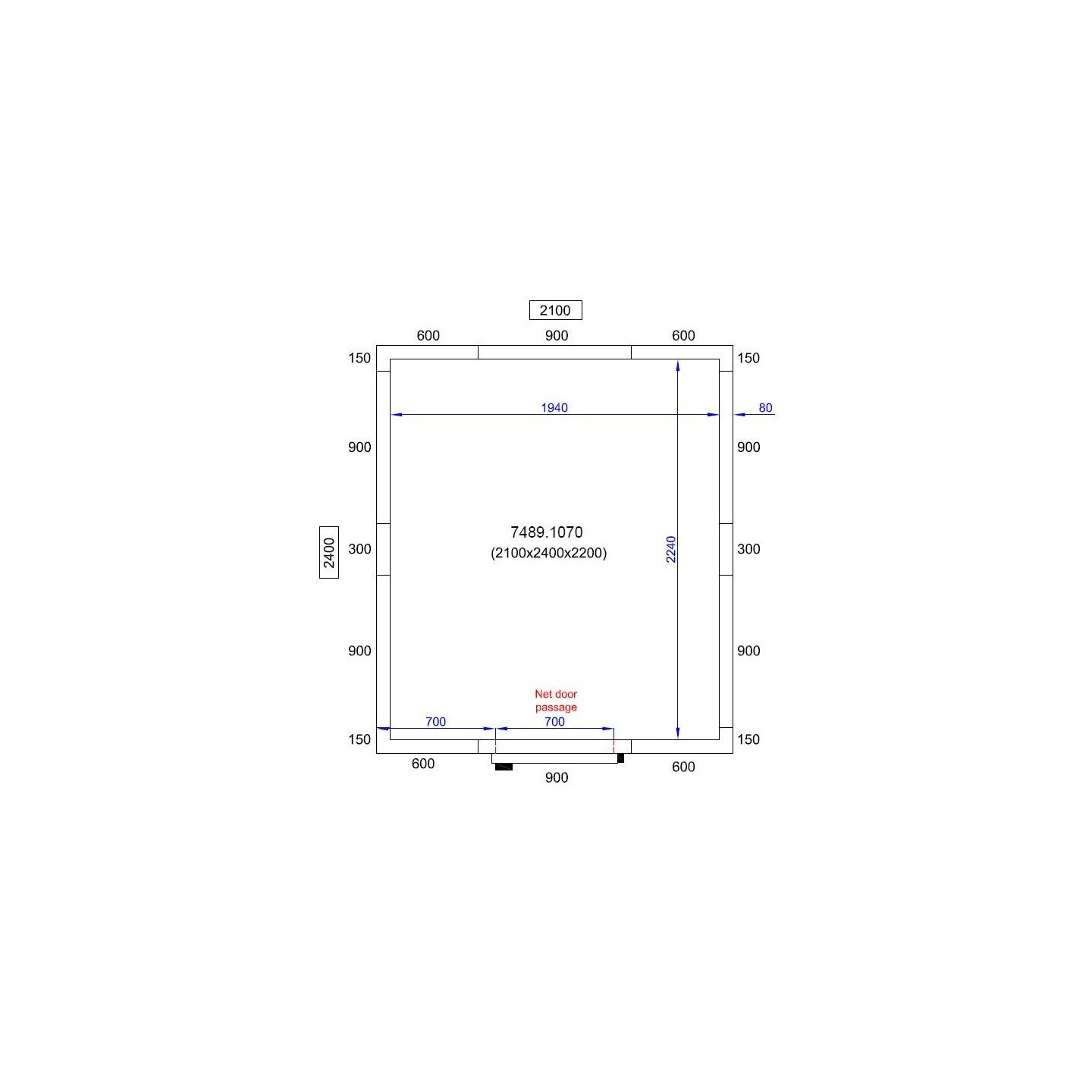 Chambre froide négative H2200 P2400 Combisteel-mondialchr.com