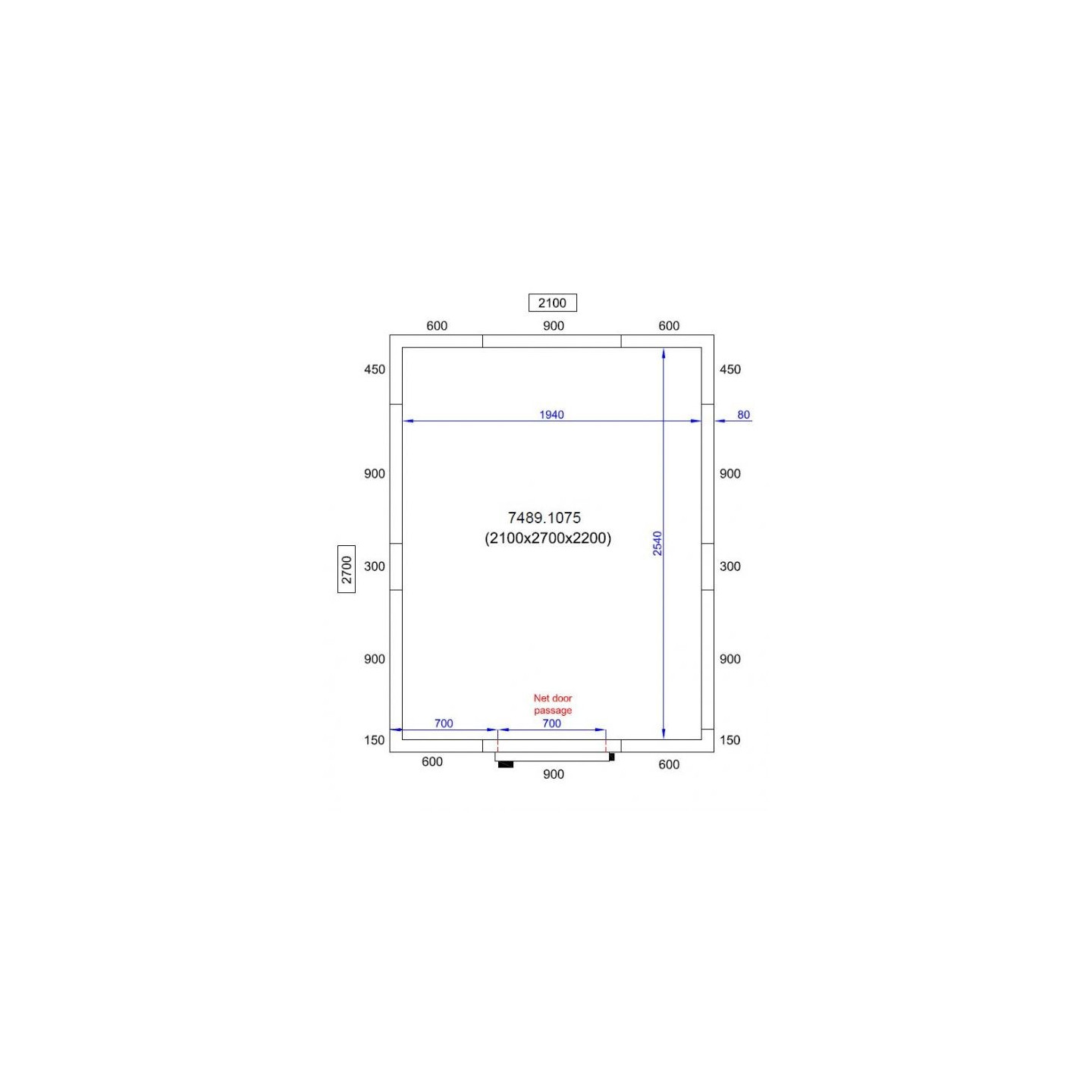 Chambre froide négative H2200 P2700 Combisteel-mondialchr.com