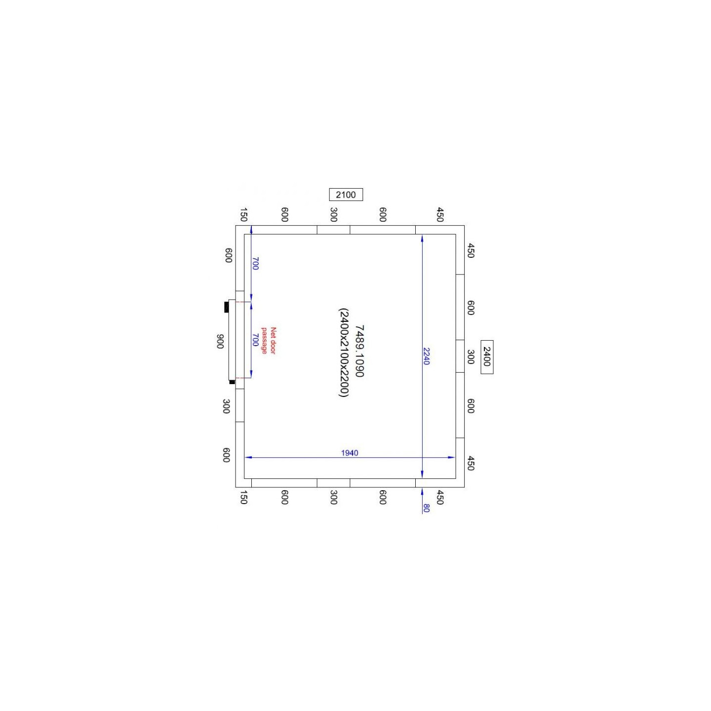 Chambre froide négative H2200 P2100 Combisteel-mondialchr.com