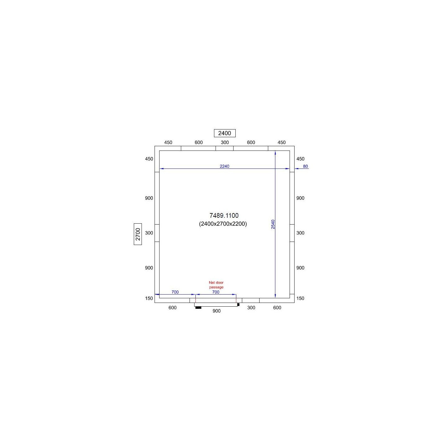 Chambre froide négative H2200 P2700 Combisteel-mondialchr.com